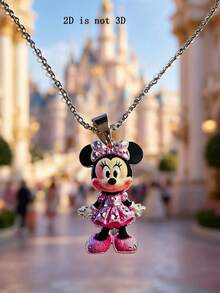Disney 1件迪士尼项链，2D亚克力可爱吊坠项链，时尚毛衣链，生日派对经典礼物（随机链款） - 彩色 - 查看 19