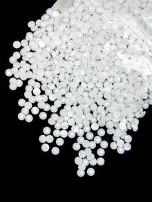 1100顆/2100顆 純白色平底樹脂水鑽，2mm 3mm 4mm 5mm 6mm 非熱黏貼平圓果凍樹脂水鑽寶石，適用於DIY珠寶製作、美甲裝飾、彩妝、配件、鞋子、衣物、包包、美甲飾品 - 白色 - 查看 1