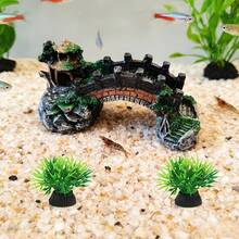 3pcs/Set Medieval Stone Arch Bridge Aquarium Decor - Durable Resin Material Suitable For Freshwater/Saltwater Fish Tanks, Elegant Gift Box Packaging, Ideal For Aquarium Hobbyists - A - View 8