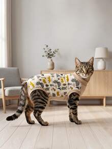 Female Dog Post-Surgery Recovery Suit, Suitable For Canine Post-Operative Care, Pet Jumpsuit To Prevent Licking - Mustard Yellow - View 6