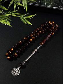 中东风格树脂念珠，45颗珠子，10毫米，单流苏手链，斋月祈祷念珠，穆斯林日常礼拜念珠，伊斯兰教赞念珠，阿拉伯风格念珠 - 彩色 - 查看 12