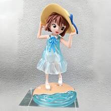 1个夏季主题动漫手办，角色站在沙滩波浪底座上。她戴着黄色帽子，穿着浅蓝色连衣裙，展现出青春靓丽的形象。这款PVC手办模型适用于各种场景，是一款热门的收藏品。 - 彩色 - 查看 2