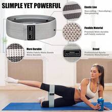 1 pieza Banda de resistencia tejida de color degradado, adecuada para entrenamiento de sentadillas y glúteos para hombres y mujeres, aplicable para gimnasio y yoga - Multicolor - Ver 8