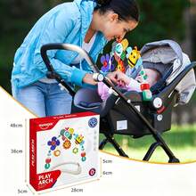 Adjustable Arch Rocking Cradle Toy, Suitable For Infants And Toddlers, Stroller Arch, Baby Crib Toy With Captivating Hanging Decorations, Stimulating Baby's Senses And Developing Motor Skills - Multicolor - View 7
