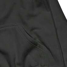 Unisex Plain Kangaroo Hoodie With Pocket - Black - View 3