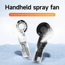 800mAh Handheld Misting Fan, Portable 4-Speed Rechargeable Personal Fan With Nano Mist, Quiet Design, Suitable For Travel, Office, Outdoor Use - 手持 - 查看 2