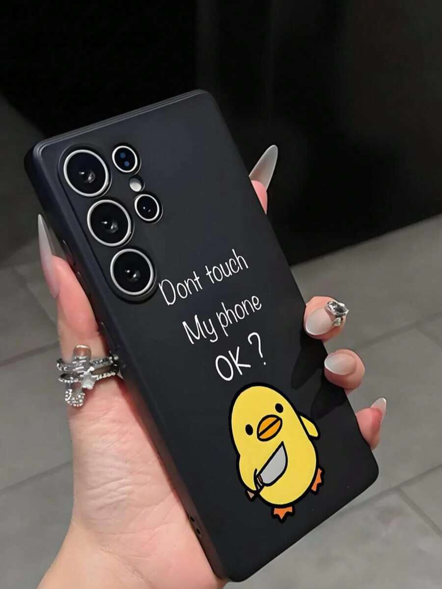 一款印有“别碰我的手机，好吗？”图案的防震防滑黑色手机壳，兼容 17 Pro Max/Air/16e/16 Pro Max/15 Pro Max/14 Pro Max/13 Pro/12/11以及Galaxy A04/A05s/A13/A14/A15/A34/A35/A36/A56/A53/A54/S26 Ultra/S25 Ultra/S24/S23/S22，适合日常使用，也是节日送礼的绝佳选择。 - 黑色 - 查看 1