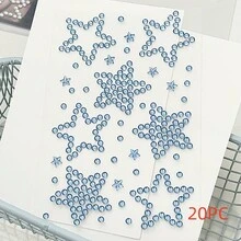 3色五角星水鑽貼紙，雷射全息水晶貼紙，適用於彩妝、裝飾日記本、計畫本、手機殼，批發文具用品 - 彩色 - 查看 21