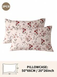 1pc/2pcs/4pcs Polyester Flowers And Plants Floral Plant Print Pillow Cover Set (Pillow Inner Not Included), Soft & Comfortable, Suitable For All Seasons,Perfect For Home Dorm Apartment Guest Room Vacation Rental & Gift-Giving - Multicolor - View 31