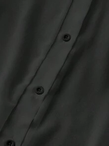 Camisa Transparente de Mujer Blanca, Manga Larga, Cuello con Botones, Diseño Oversize para Usar como Chaqueta Ligera o Blusa, Prenda Protectora Solar para Verano, Fácil de Combinar con Tops y Bikinis - Gris Oscuro - Ver 4