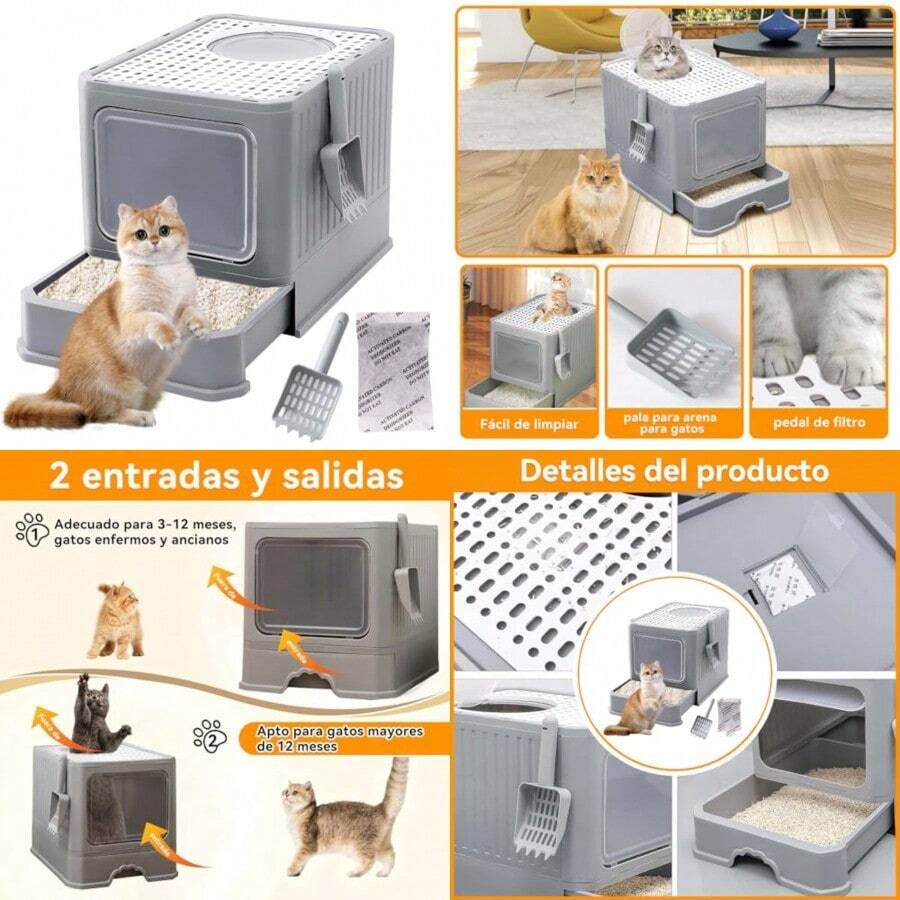 Cat Litter Box - GRAY - View 1