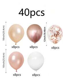 40個 10/12英吋鋁箔亮片乳膠氣球 生日派對裝飾 - 18 YEARS - 查看 3