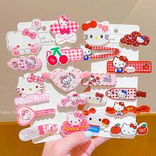 Sanrio 10件/1件裝可愛 Hello Kitty 女用髮夾套組，多功能髮飾，髮護理髮夾系列，適合學生，適用派對、節日與日常配戴，情人節、聖誕節、婚禮派對禮物 - 髮夾 - 查看 3
