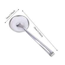1pc Stainless Steel Strainer Spoon, 2-In-1 Multifunctional Design, Say Goodbye To Greasy Hands And Burns, And Worry-Free, Versatile Kitchen Tool Suitable For Frying, Boiling, Sautéing, Hot Pot, Grilling And More - Silver - View 3