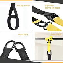NEWYOUTH - Correas de entrenamiento de suspensión correas de entrenamiento de resistencia al peso corporal kit de entrenamiento de gimnasio en casa fitness para interiores o exteriores - como en la imagen - Ver 5