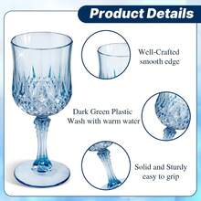 1/3/6/12pcs Acrylic Wine Glass Set, 7oz (Approx. 198.4g) Vintage Stemware Suitable For Wedding, Outdoor Dinner, Valentine's Day. Reusable Vintage Champagne Glasses, Perfect For Valentine's Day, Party, Wedding, Great For Party! - View 17