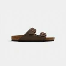 Birkenstock Arizona Birkibuc Mocha - White - View 2