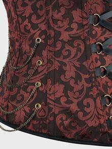 Corset Top Steampunk Pirate Corset For Women Renaissance Gothic Bodice Corsets - 棕色 - 查看 7