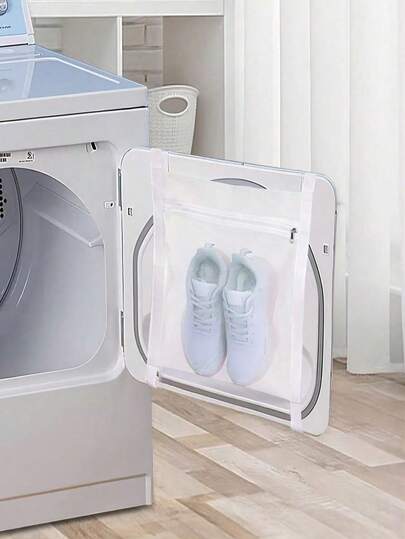 1pc Shoe Drying Bag, Washable Hanging Laundry Bag, Reusable Thickened Mesh Bag