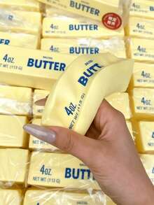 13cm Cute Soft Slow Rebound Butter Bar Shaped Stress Relief Toy, Helps Relax And Relieve Anxiety - Multicolor - View 2