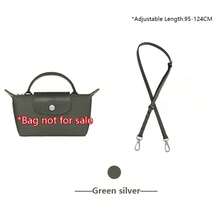 Correa de Cuero para Bolso Cruzado  Mini, Correa de Hombro para Bolso, Cinturón para Bolso Marrón, Accesorios de Repuesto Duraderos para Bolsos - Correa verde plateada - Ver 12