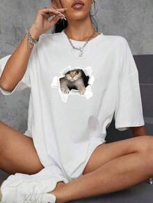 Dam-T-shirts - Vitt - Visa 8