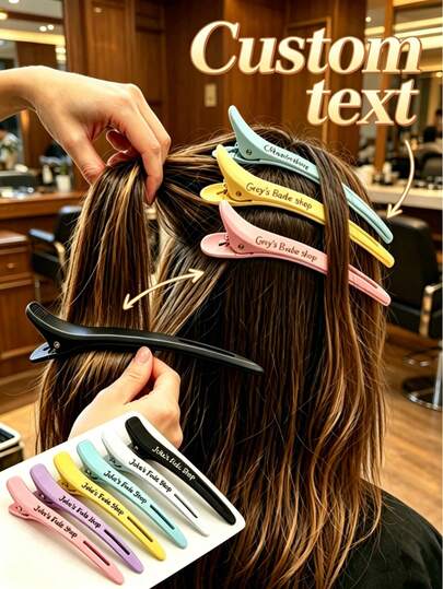 Bộ 6 kẹp tóc chuyên nghiệp không đường nối, kiểu miệng vịt, thích hợp để chia tóc, làm tóc, sử dụng trong salon và hàng ngày. Kẹp tóc cá sấu, bộ 6 chiếc - Kẹp tóc chuyên nghiệp, kẹp cá sấu hàm ngắn bằng nhựa cao cấp, nhiều màu sắc, thích hợp cho salon, chuyên gia trang điểm, kẹp tóc mái, đám cưới, tiệc tùng, trang điểm, mùa hè, bãi biển, ngoài trời, du lịch, quà tặng Ngày của Mẹ và Ngày của Cha.