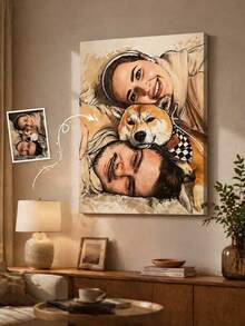 1 Tranh in ảnh theo yêu cầu trên vải canvas - Tranh nghệ thuật treo tường cá nhân hóa, Trang trí nhà tối giản - Tranh chất lượng cao có khung cho phòng khách, phòng ngủ, quà tặng đám cưới, kỷ niệm, ngày Valentine - Tranh canvas bền, tranh nghệ thuật treo tường, tác phẩm nghệ thuật phòng ngủ, bản sao ảnh chất lượng cao, phẳng 2D, hoàn hảo cho trang trí phòng. - Nhiều màu - Xem 2