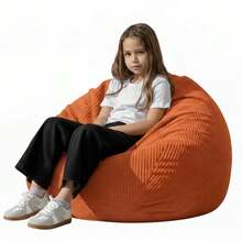 Puf de almacenamiento de animales de peluche sin relleno puf de pana para niños y niños pequeños para adolescentes y adultos organizador de almacenamiento de juguetes cómodo sofá para sala de - C y f - Ver 9