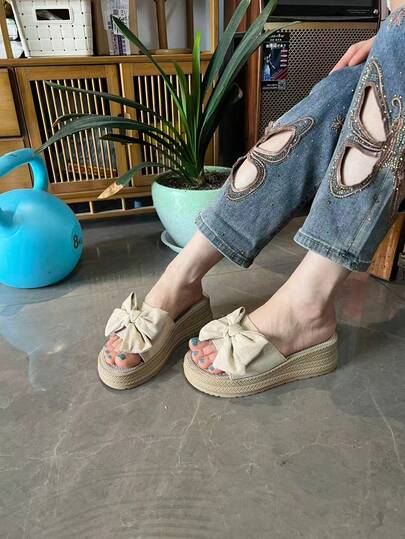 Women's Summer Vacation Bohemian Style Platform Slippers