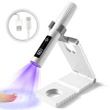 LIMEGIRL Lámpara de uñas LED portátil y mini, secador de uñas LED UV con soporte, lámpara de uñas LED UV de sobremesa sin manos para manicura de viaje y en casa, rosa/blanco - Multicolor - Ver 12