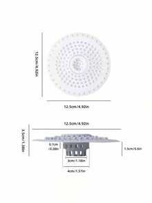 1个硅胶地漏过滤器，毛发收集器，淋浴地漏盖保护套，浴室地漏适用，适用于淋浴和厨房水槽 - 安装简便，可伸缩，白色和灰色可选，圆形设计带排水孔，非常适合浴室或厨房使用，毛发收集工具 | 穿孔设计 | 易于安装的过滤器，淋浴地漏毛发收集器 - 彩色 - 查看 7