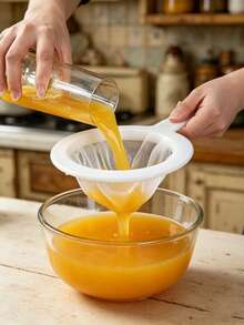 200 Mesh Fine Strainer - High Quality Hanging Kitchen Colander And Sieve. Ideal For Home Brewing, Wine Making, Tea, Soy Milk, And Baking. This Multi-Purpose, Easy-To-Clean And Reusable Food Strainer Is An Essential Accessory For Any Apartment Kitchen. - Multicolor - View 1