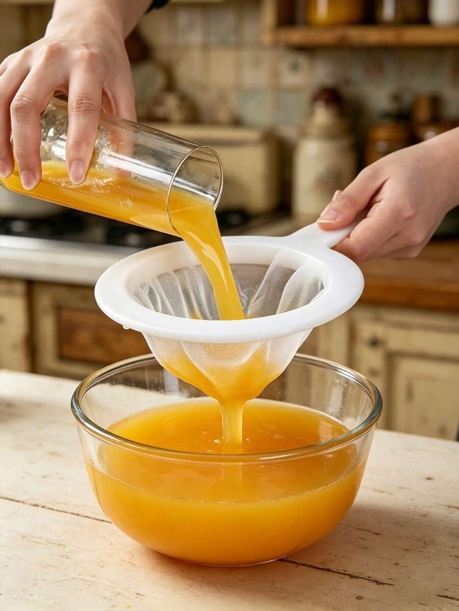 200 Mesh Fine Strainer - High Quality Hanging Kitchen Colander And Sieve. Ideal For Home Brewing, Wine Making, Tea, Soy Milk, And Baking. This Multi-Purpose, Easy-To-Clean And Reusable Food Strainer Is An Essential Accessory For Any Apartment Kitchen. - Multicolor - View 1