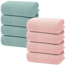 2/4 pièces Serviettes de voyage réutilisables en microfibre, Lingettes de nettoyage facial douces et absorbantes pour femmes, Convient pour le spa, les soins de la peau, les mariages, les vacances, les cadeaux en gros - Multicolore - Voir 1