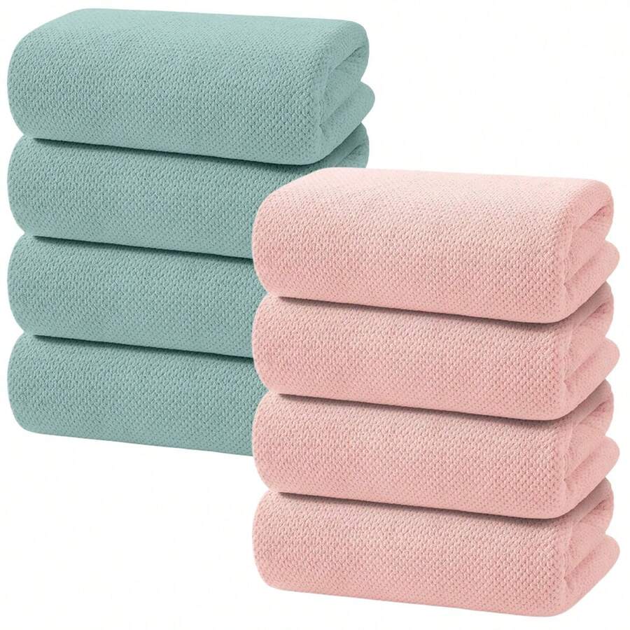 2/4 pièces Serviettes de voyage réutilisables en microfibre, Lingettes de nettoyage facial douces et absorbantes pour femmes, Convient pour le spa, les soins de la peau, les mariages, les vacances, les cadeaux en gros - Multicolore - Voir 1