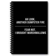 Cuaderno espiral "Dumpster Fire" de 1" - Tamaño A5, Diario gracioso para compañeros de trabajo, Regalo de Amigo Invisible, Regalo para contables | Adecuado para despedidas de oficina y regalos navideños | Papel premium, apto para todas las estaciones - I - Ver 3