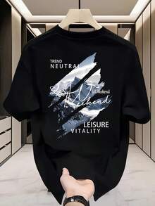 Camiseta de hombre de 180 g/m², 100% algodón, para uso diario, cómoda y agradable para la piel. - Negro - Ver 9