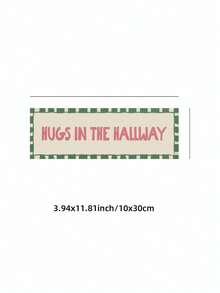 1pc Frameless Corridor Hug Pattern Wide Banner Entrance Wall Art Canvas Poster Print, Suitable For Living Room, Bedroom, Dormitory Decor - Font - View 9