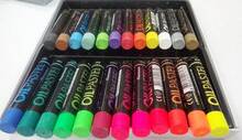 Mungyo Gallery Artists' Oil Pastels Set Of 24 - Metallic 12 + Fluorescent 12 Coulurs - White - View 2