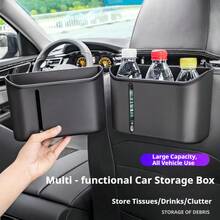 Multi-Functional Car Backseat Storage Box, Cup Holder, Tissue Box, Trash Can, Seat Back Organizer - Storage Rack - View 2