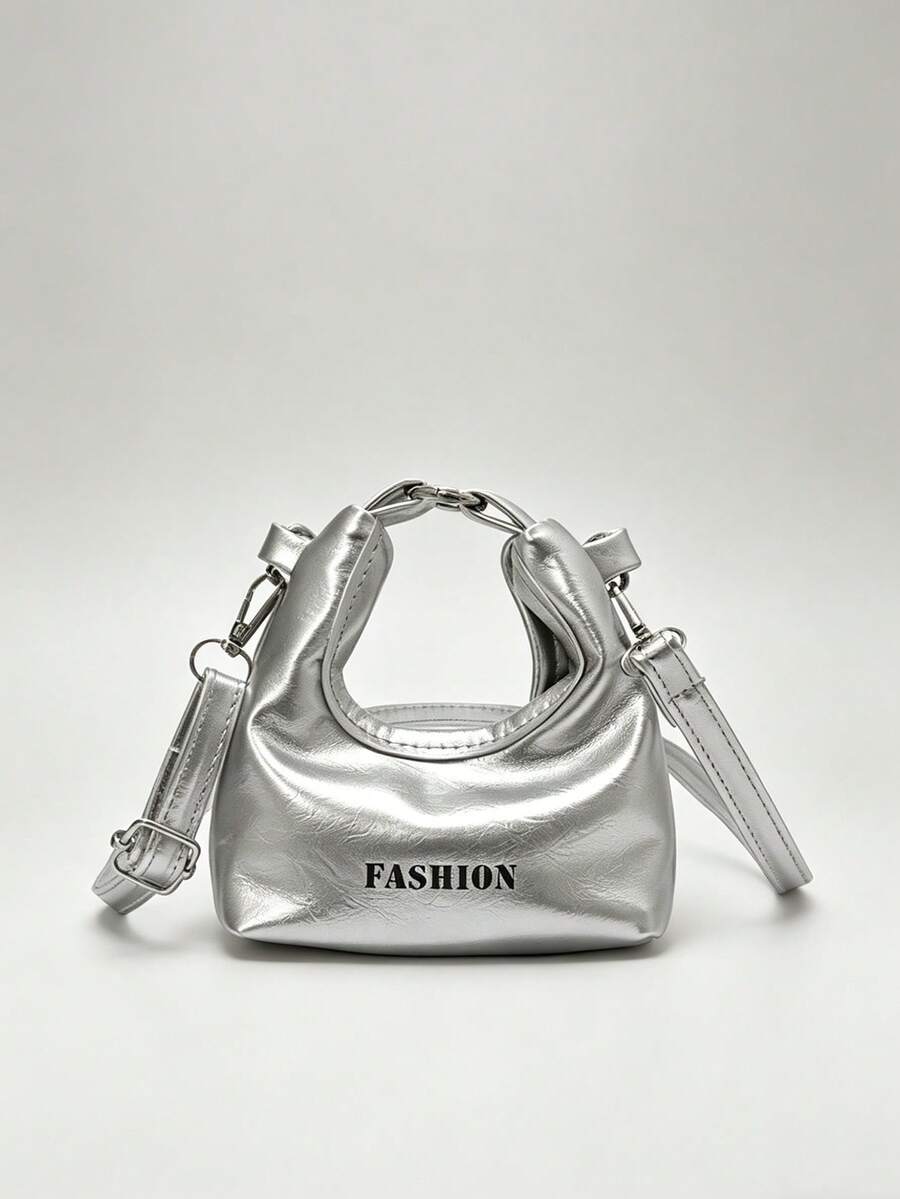 Mini Handbag, Niche Pleated Underarm Bag, Sweet & Cool Style Crossbody Small Pouch