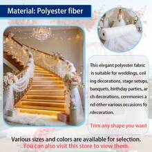 1pc White Chiffon Wedding Backdrop Cloth, Available In Multiple Lengths, Suitable For DIY Bridal Party, Birthday, Halloween And Christmas Decorations - Washable Transparent Party Ceremony Backdrop Fabric, Ideal For Valentine's Day And Bridal Gifts, Wedding Decor, Event Decoration, Minimalist Design, High-Quality Handmade Chiffon Material, Applicable For DIY Tulle Skirts, Handmade Wedding And Party Bow Decorations - White - View 6