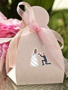 10/20/40/60张定制婚礼新郎新娘情侣贴纸 - 婚礼当天个性化纸质贴纸，适用于婚礼订婚礼物包装、婚礼派对装饰、节日礼品封条、感谢袋标签、自粘贴纸、新娘送礼会回礼 - 彩色 - 查看 6