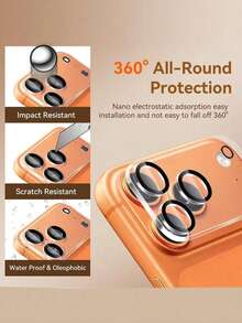 3 Packs 9H Tempered Glass Camera Lens Screen Protector For IPhone 17/Air/17 Pro/17 Pro Max/16 Pro Max/15 Pro Max/14 Pro Max/13/12/11 Pro Max | Compatible With Multiple Phone Models, High Hardness - Clear - View 4