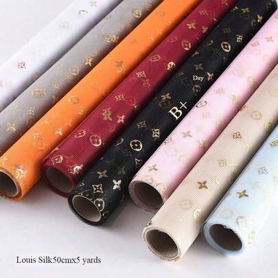 1 cuộn (500*50cm) giấy gói quà cao cấp thời trang tự làm, giấy gói quà organza, họa tiết cỏ bốn lá, giấy gói quà dày dặn chống thấm nước, chất liệu bó hoa, thích hợp cho: Gói hoa, giấy gói quà, hộp quà sôcôla, v.v. Thích hợp cho Ngày của Cha, Ngày của Mẹ, tựu trường, tiệc tốt nghiệp, trang trí đám cưới, trang trí bó hoa, gói quà gấp.