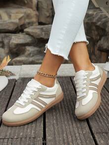 Women's Casual Shoes, Sports Training Sneakers, Spring New Flat Non-Slip Suitable For Outdoor Use - Apricot - View 4