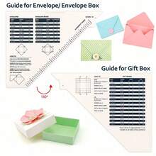 12x12" Scoring Board For Making Envelope/Envelope Box/Gift Box; Large Multi-Purpose Score Board With Bone Folder And Triangular Guide; Envelope Maker Scoring Tool - Scoring Board - View 7