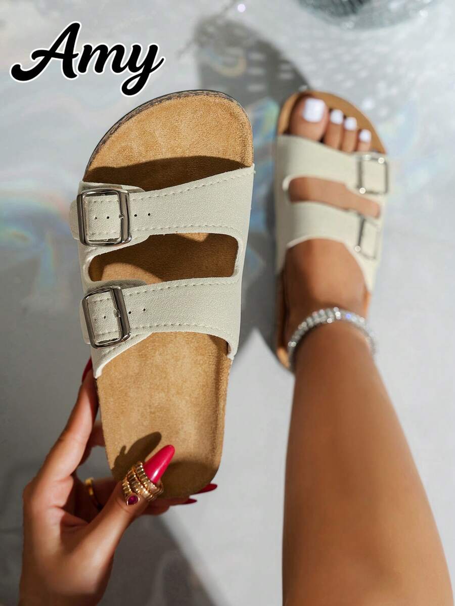 Women's Retro Open Toe Breathable Sandals, Comfortable Non-Slip Durable Slippers, Ladies Summer Footwear