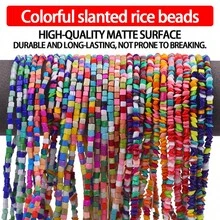 1 hebra de cuentas de semilla facetadas de colores mixtos con agujeros, cuentas espaciadoras para hacer joyas, accesorios DIY, pulseras, collares - Rosario - Ver 7